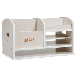 ECR4Kids Tabletop Supplies Storage Center, Teacher Caddy, White Wash