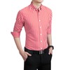 ERZTIAY Men's Casual Business Vertical Striped Button Down Long Sleeve