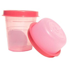 Tupperware Midget Smidgets 2 Ounce and 1 oz Pale Pink Containers Coral Seals