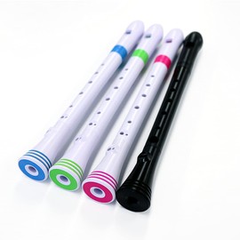 NUVO Soprano Recorder, German Style Recorder White/Pink FGREPKJP White/Pink [Exclusive Case, Finger Chart]