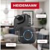 Heidemann Blackline 70913 Wireless Doorbell Receiver, Expandable, Plug-In Wireless Doorbell,