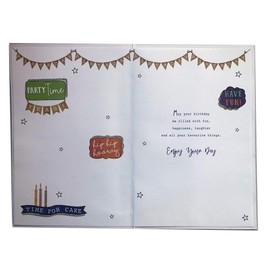 13 Today Grandson 13th Quotes & Banners Design Happy Birthday Card Lovely Verse