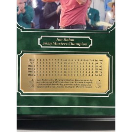 Masters Jon Rahm 2023 Masters Champion 8x10 Photo Framed with Engraved Scorecard namepla - Jon After Final Putt