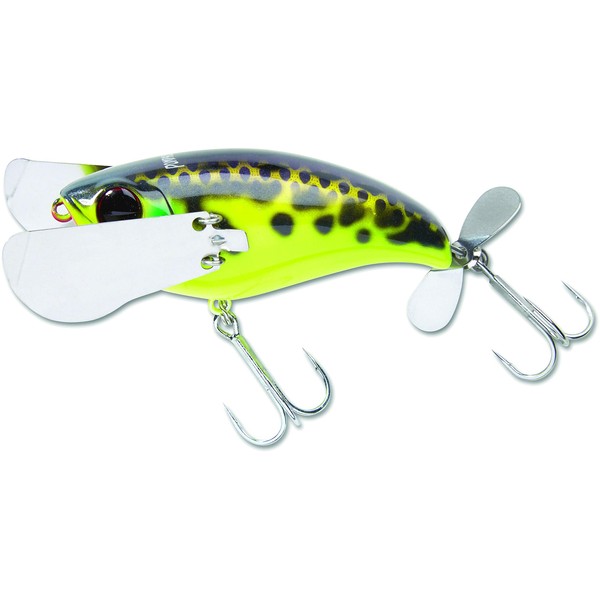 Jack All JPOMP79-YF Pompadour 79 Top Water Frog Lure, Yellow