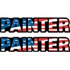 Painter,(2-Pack) US Flag, I Make Decals, Patriot, Patriotic, Hard Hat,