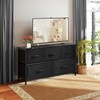 Sweetcrispy Dresser for Bedroom, TV Stand, 5-Drawer Fabric Storage Cabinet,