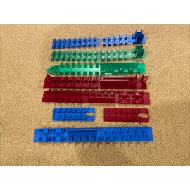 Unbranded HO Model Train Passenger Cars Interior Set/lot. Blue, Green , Red Fits Athearn