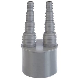 Airfit -50020SN Double Hose Nipple DN 50 for Hose from 8 to 19 mm - KS Grey