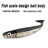 50pcs Soft Plastic Swim Bait Paddle Tail Lures Fishing Lures