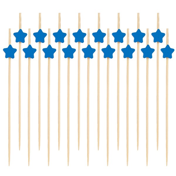 Framendino, 100 Pack Bamboo Cocktail Picks Skewers Toothpicks with Stars