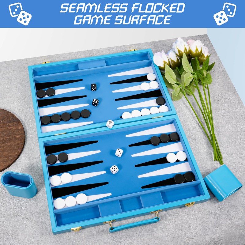 Froggod Travel Backgammon Sets for Adults – 15 Inch Premium