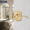 Bonpoly 4 Pack Brass Door Knobs, Interior Privacy Door Knob