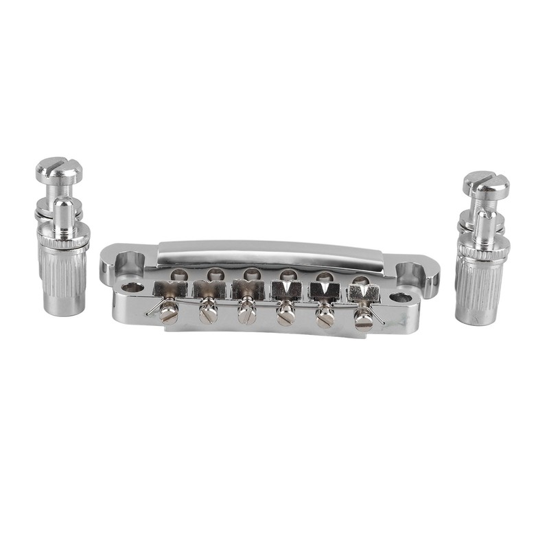 Vintage Guitar Bridge Set Stop Bar Tailpiece 6 Strings Electric