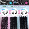 Fluffy Lash Clusters Kit 40D+60D+80D Volume Cluster Eyelash Extensions Kit