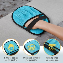 JMFANGLIU Upgraded and thickened Pet Hair Removal Gloves with 5-Finger Design, Reusable Electrostatichair removal tool, Quickly Removes Cat &Dog Hair from Sofas, Beds, Clothes, Carpets, 1PCS