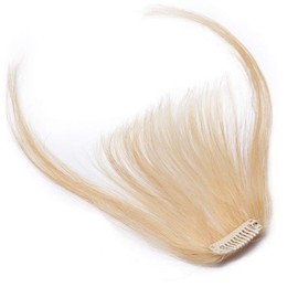 Clip in Fringe Human Hair [Light Bangs] #613 Bleach Blonde Straight