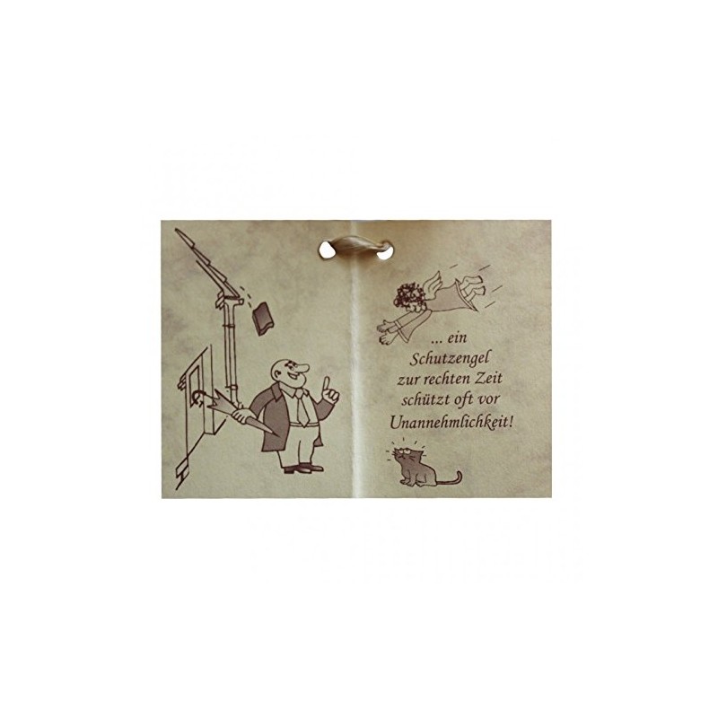 Guardian Angel Kneeling with Protective Letter Made of Clay Handmade