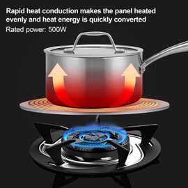 RoseFlower Induction Adapter, 24cm/9.45" Removable Bakelite Heat Conductive Plate - For Induction/Gas Cooker, Portable Cooktop, Moka Pot Cooker Adapter Plate, Cooking Hot Plate