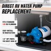 DC HOUSE 12V RV Water Diaphragm Pump Quiet Replacement, 3.5GPM