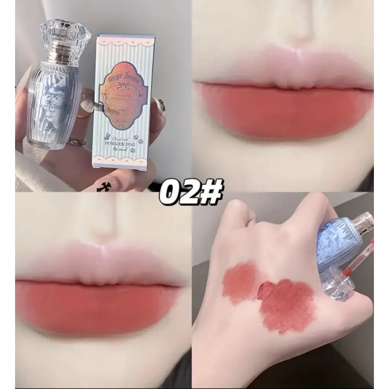 Tinta De Labios Mate Efecto Terciopelo Maquillaje Asiatico