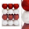 VFM - Red & White 6cm Baubles Assorted (24 Pack)