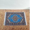 Streets Ahead Dollhouse Rug Woven Fabric Large Bright Blue 9"