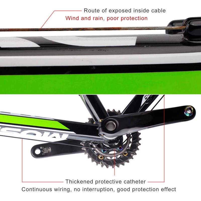 CTRICALVER Bike Shift Derailleur Cable and Housing Kit - Universal