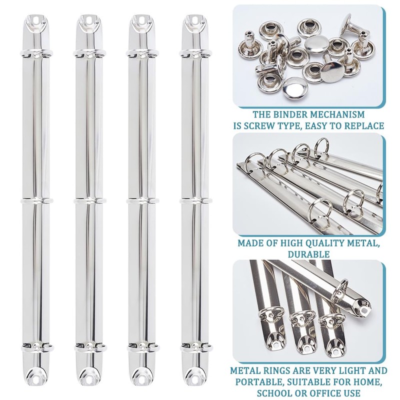 GORGECRAFT Set of 4 Notebook 3 Ring Binder Mechanisms Replacement