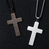SAELACY American Flag Cross Necklace for Men with Bible Verse