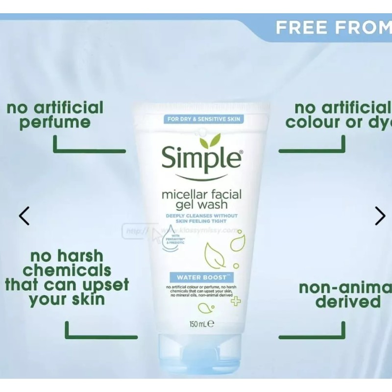 Simple Gel De Limpieza Facial Micellar Boost. Piel Sensible