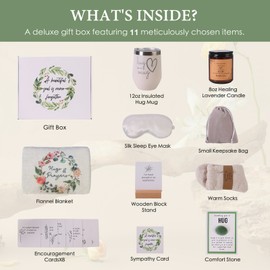 Sympathy Gift Baskets for Loss of Loved One, Bereavement Gift Ideas, Condolences Gift Basket for Loss，Sorry for Your Loss Gift Basket for Loss of Loved Ones, Fathers, Mothers, Friends in Grief, and Pet Loss