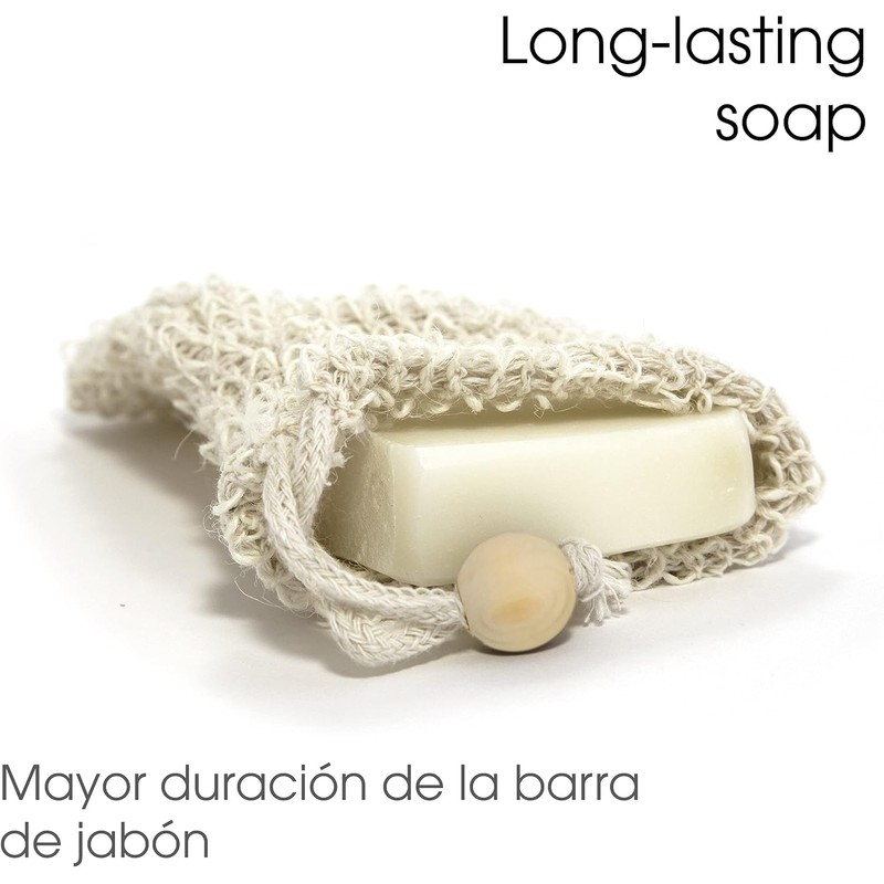 Vital Green Bolsa Jabonera de Sisal, Exfoliante, 14x9cm, 20pz