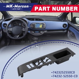 Driver Left Side Front Armrest Door Window Switch Panel Bezel Trim Compatible with 2012-2014 Toyota Yaris Replaces# 74232-52550-C0