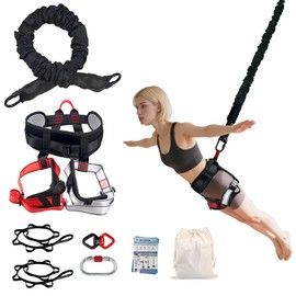 PRIORMAN Bungee Fitness Set, Heavy Resistance Band Set, Professional 4D Yoga Bungee Rope Workout Equipment W/6 Sizes, for Home Gym Training & Fitness(Not for Extreme Sports)(XL 176-198 lbs)