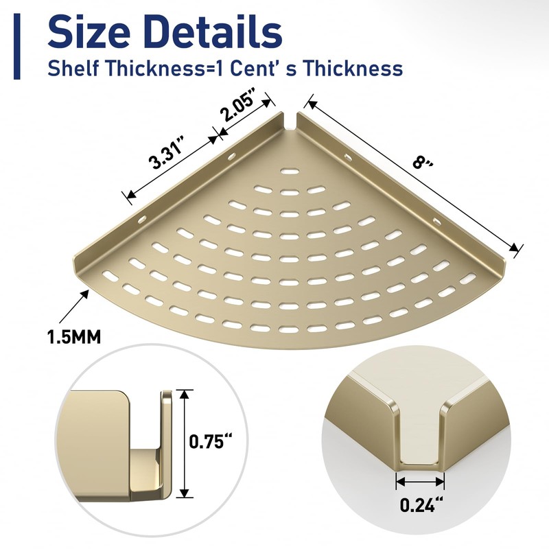 LFBA 2 Pack Corner Shower Shelves 304 Stainless Steel Shower