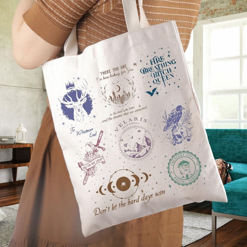 WCGXKO Acotar City Of Starlight Gift Velaris Book Lover Tote