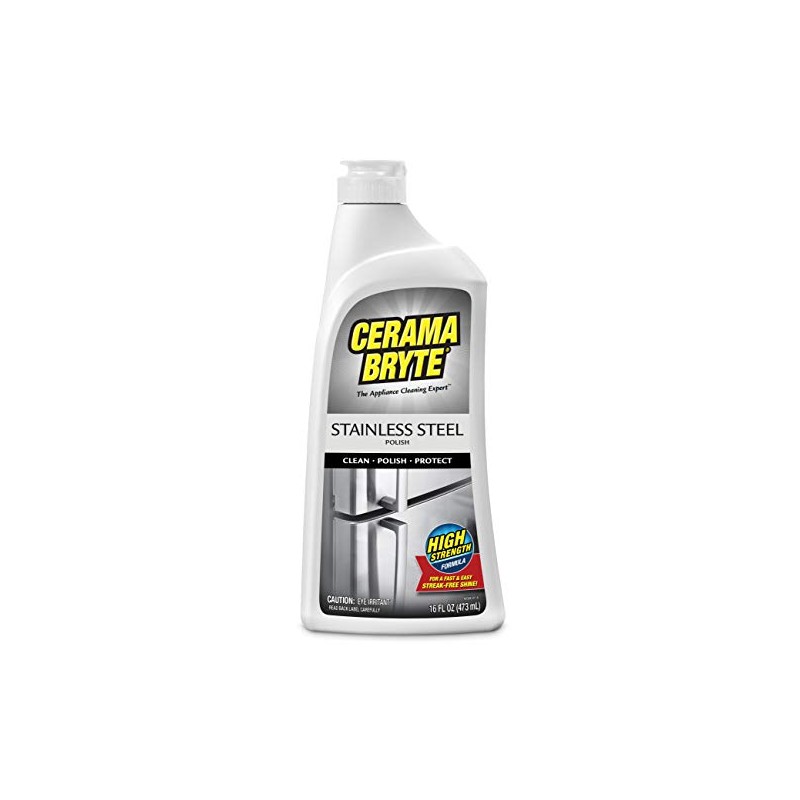 Cerama Bryte Stainless Steel Cleaner for Appliances, Streak-Free Shine and