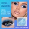 Teekerwan 9 Colours Shimmer Matte Blue Eyeshadow Palette, Highly Pigmented
