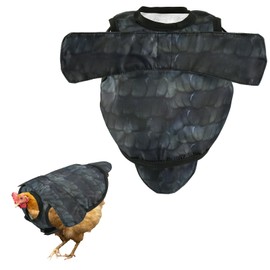 Chicken Saddles for Hens, Chicken Apron Back Protector Hen Mating Saddle Back Cover with Adjustable Shoulder Straps for Hens Pecking & Mating Protection (Grey)