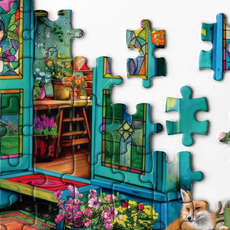 Garden Flower Puzzle 1000 Piece for Adults, Plant Gardening Jigsaw