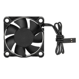 RC Cooling Fan Iron Plastic Lightweight Quick Speed RC Motor Cooler for 1/10 Traxxas 7.4V Black 45 X 45mm