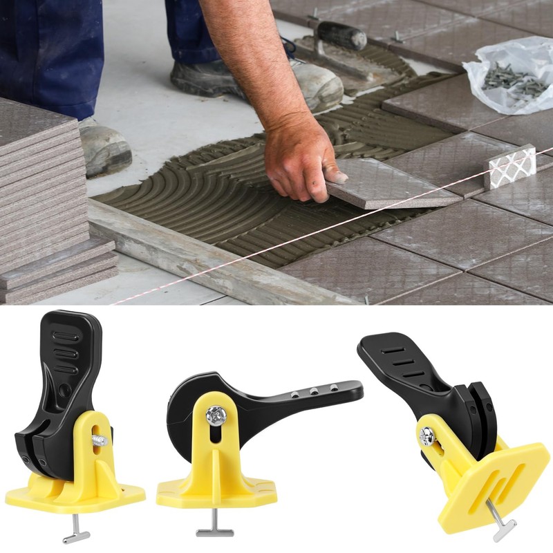 QWORK Tile Leveling System Kit, 100 Pcs Reusable Levelers, Floor