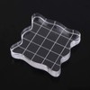 Stamp Block, Transparent Acrylic Stamping Blocks with Grid Lines, Clear