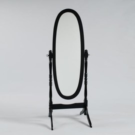 Click 2 Go 23.25''x 19.25''x 59.5''H Black Finish Cheveal Mirror