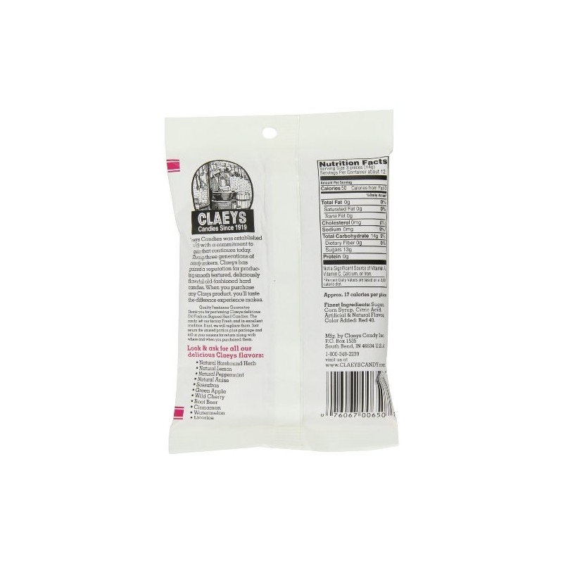 Claey's Wild Cherry Drops, 6-Ounce Packages (Pack of 12)