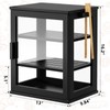 WOWLIVE Black Bread Box for Kitchen Countertop, Large 3 Layers