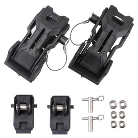 BESTAOO Hood Latches Lock Catch Compatible with 2018-2024 2025 Jeep Wrangler JL JLU Gladiator JT, Anti-Theft Mechanical Lock Replacement Hood Security, 1 Pair (Black)