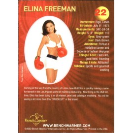 ELINA FREEMAN -- 2002 BENCH WARMER 🤩 "Very Hot" 🤩 Trading Card Sale #22