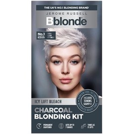 Jerome Russell Bblonde Charcoal Blonding Kit – Toning Bleach Lifts Up To 7 Shades with Activated Charcoal Black Ice Shampoo And Conditioner Included