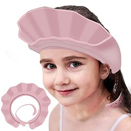 KOMIDK Gorro de ducha para bebés y niños, gorro de ducha para niños, gorro de baño con champú, gorro de baño de silicona ajustable para lavarse el cab